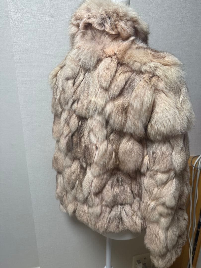 毛皮　リアルファー　ショート　ブルーフォックス