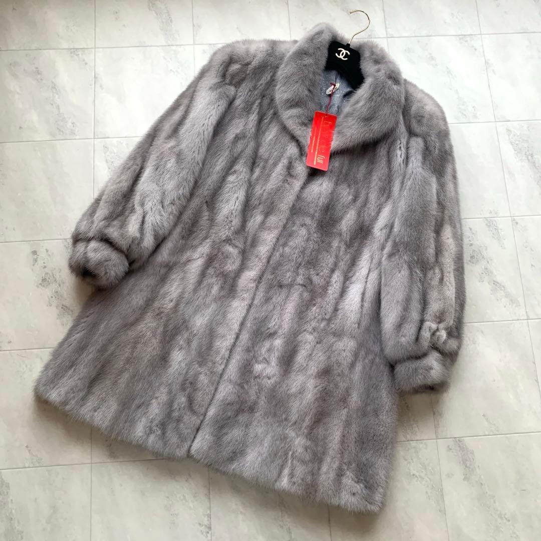 タグ付 未使用 着丈90 アメリカンファーアワード サファイアミンク コート