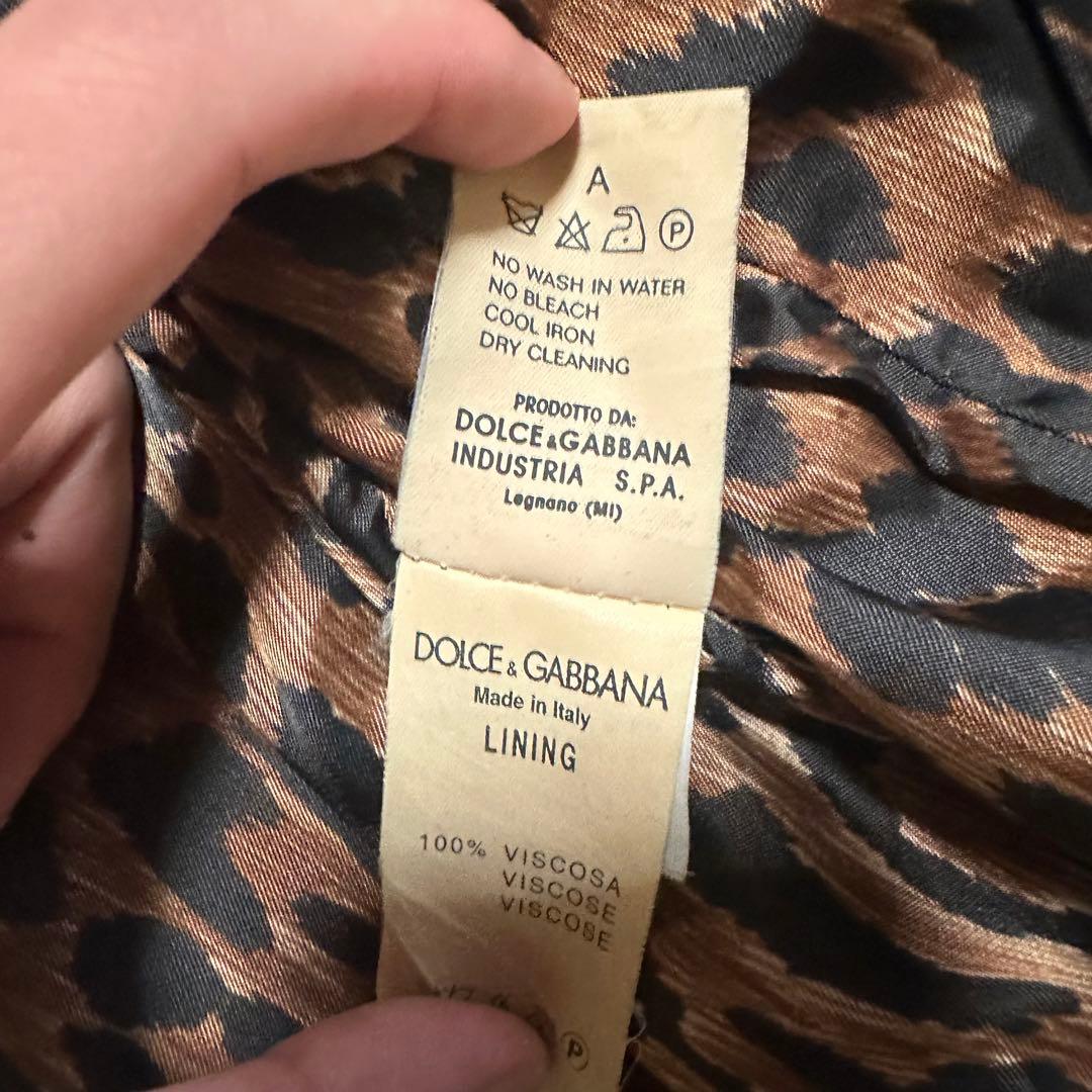 ドルチェアンドガッバーナ　2000s デニムジャケット　レオパード 豹柄