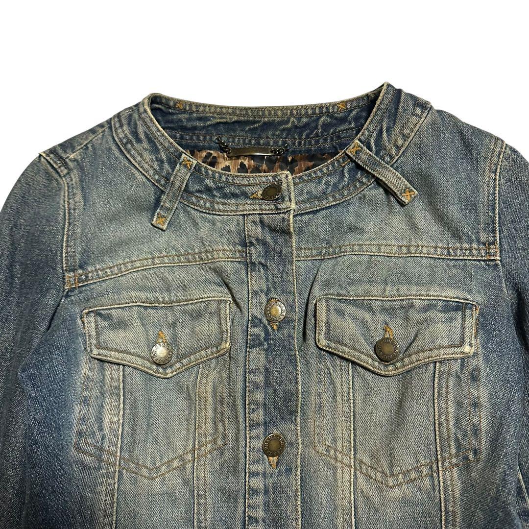 ドルチェアンドガッバーナ　2000s デニムジャケット　レオパード 豹柄