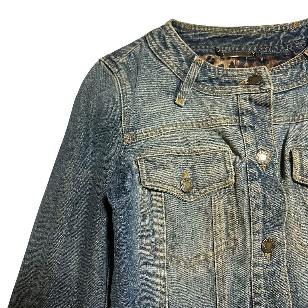 ドルチェアンドガッバーナ　2000s デニムジャケット　レオパード 豹柄