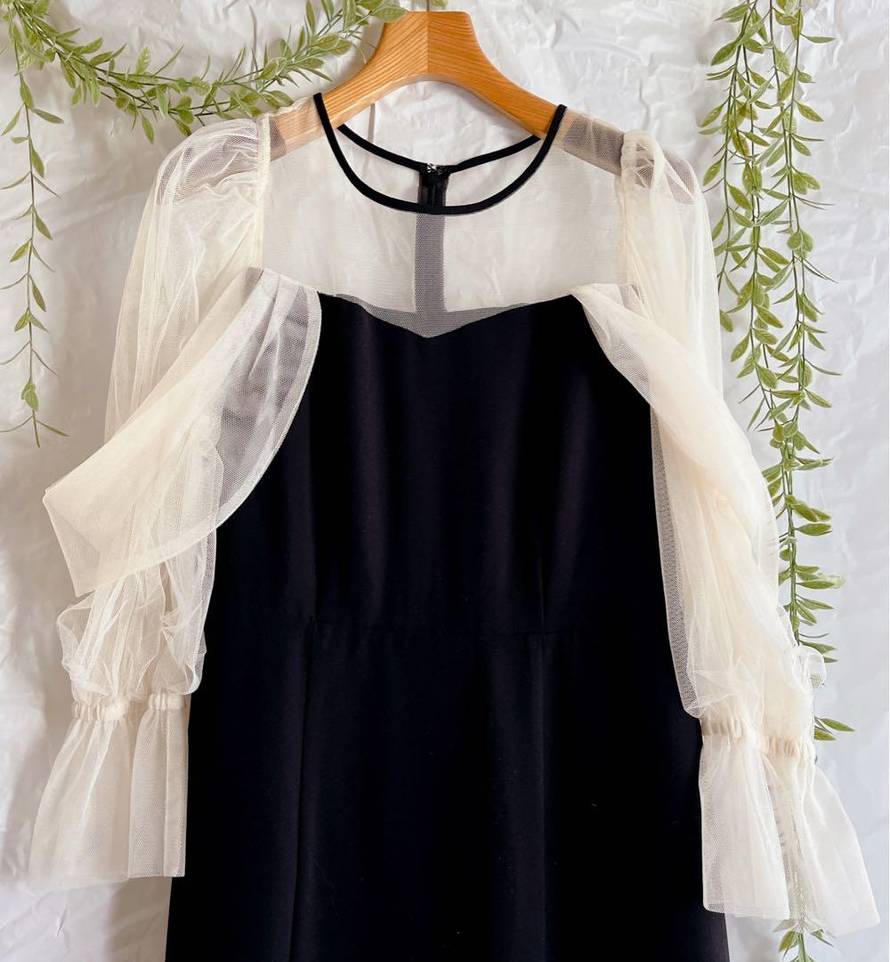 ニアナ【美品】チュールオフショルダードレス L