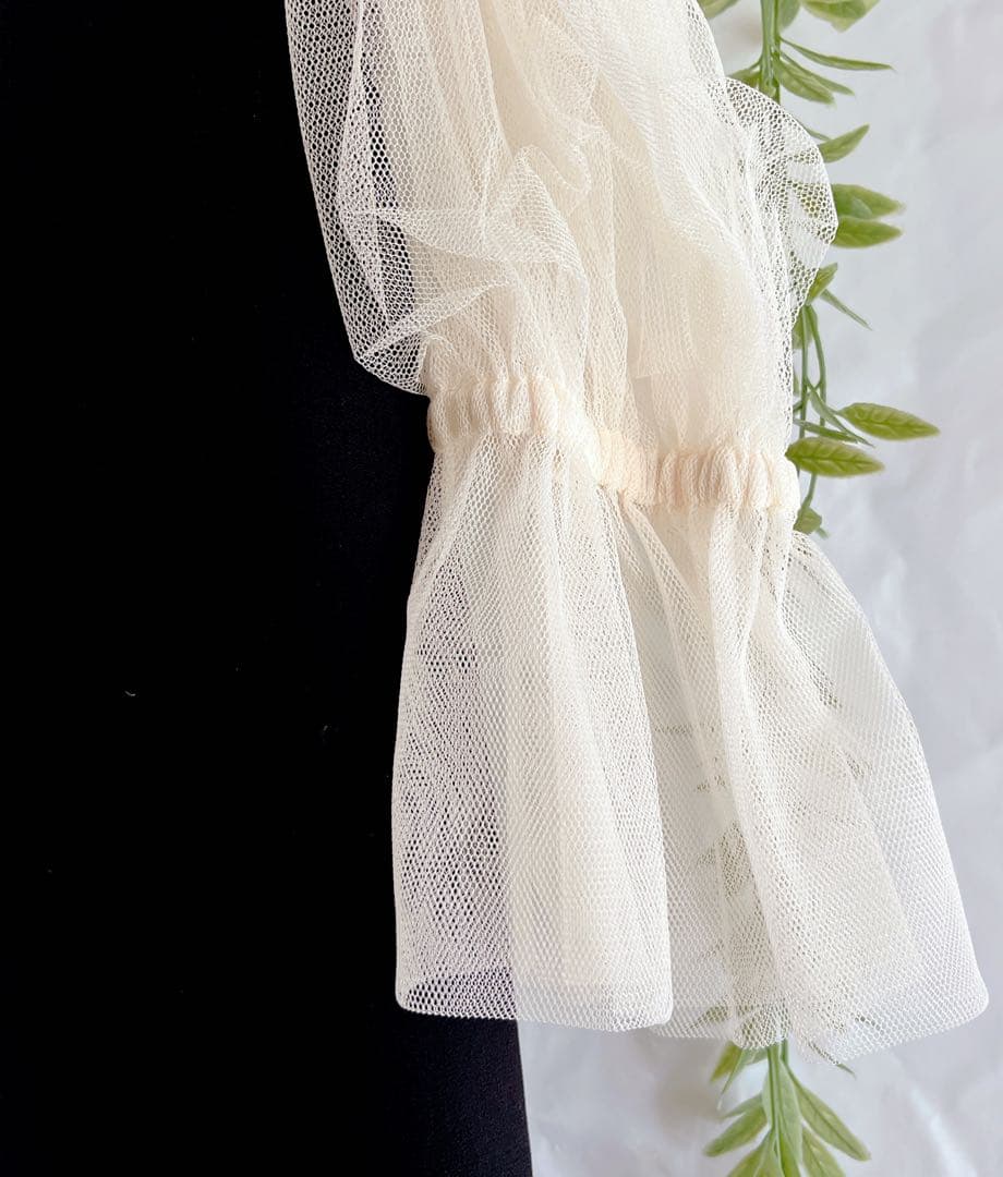 ニアナ【美品】チュールオフショルダードレス L