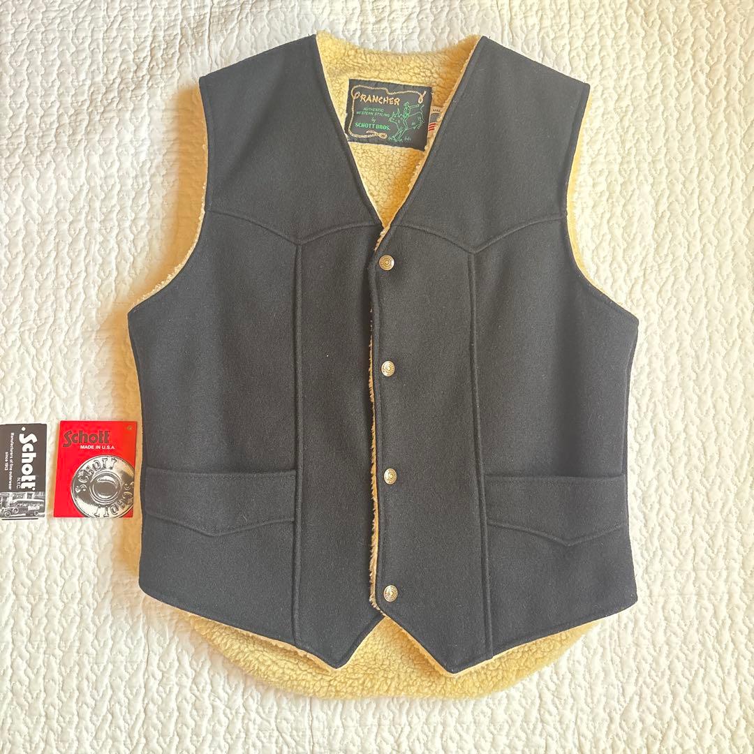 ルナ　Schott Rancher ブラック ベスト Mサイズ