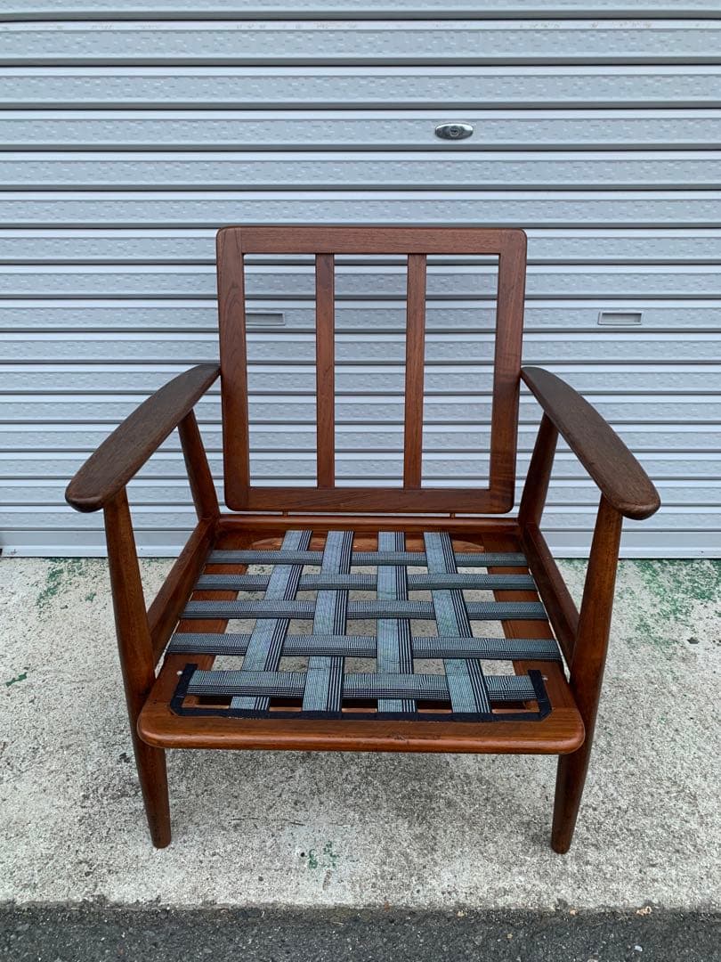 デンマーク製/チーク材/ビンテージイージーチェア②