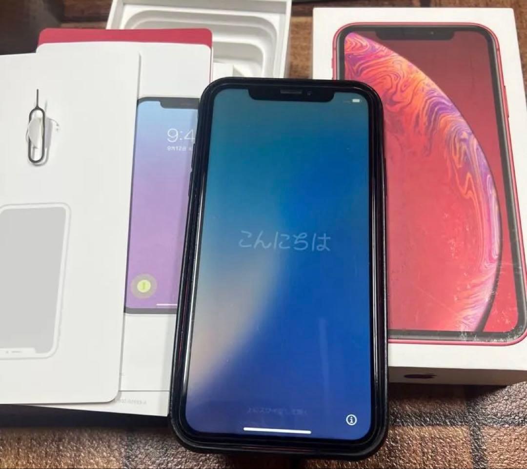iphone XR productred（赤）256GB レザーケース付き