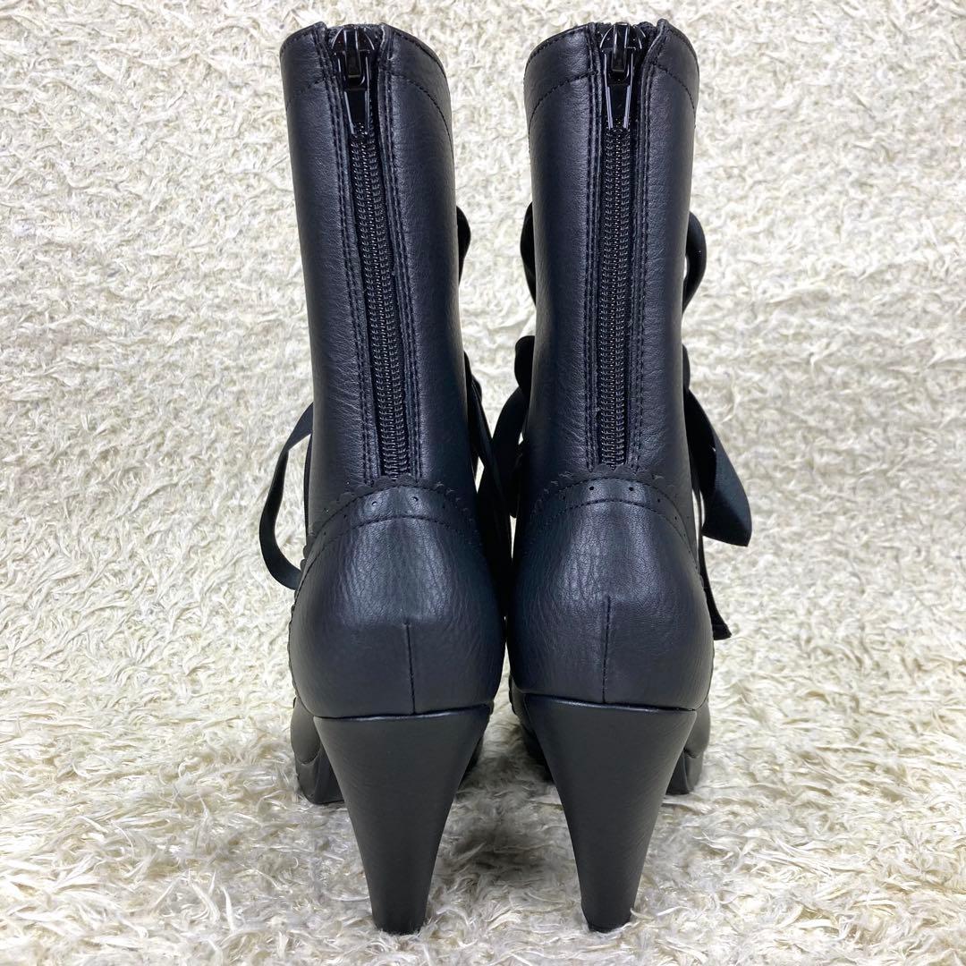 『未使用』ヴィクトリアンメイデン ショートブーツ レースアップ ブラック 23