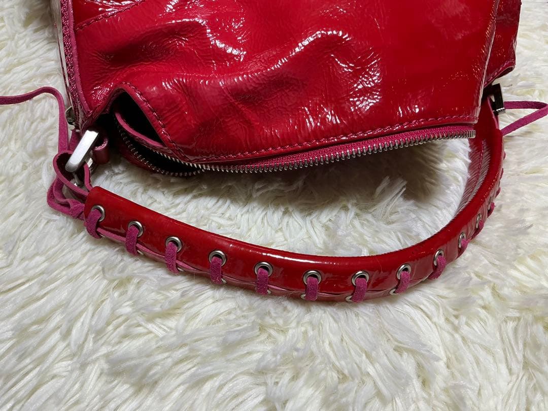 最終価格　FRANCESCO BIASIA パテントレザーバッグ　タグ付き未使用