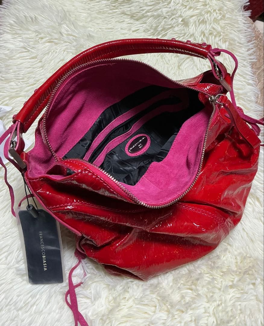 最終価格　FRANCESCO BIASIA パテントレザーバッグ　タグ付き未使用