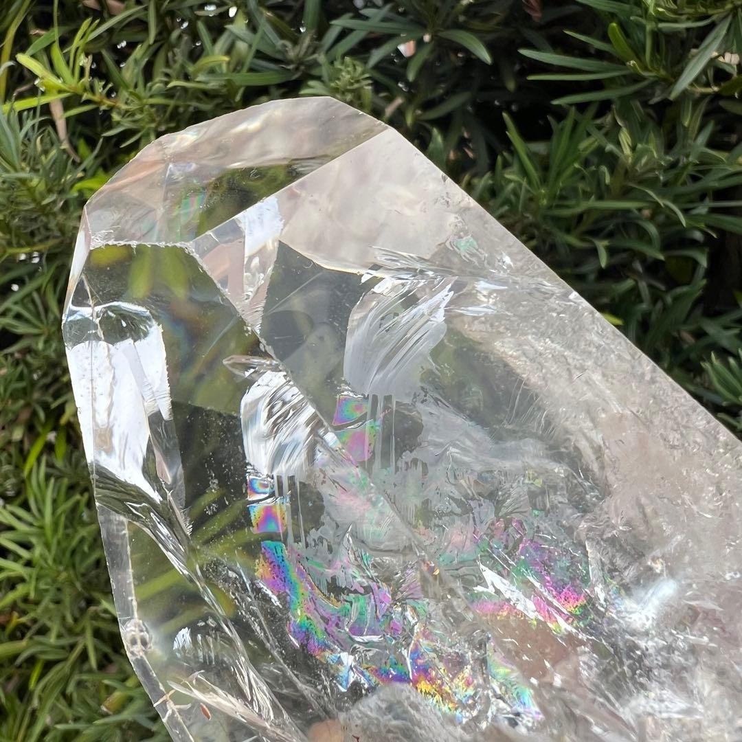 ✳✨激凄超逸品✨極上の高透明度✨超高品質 レインボー 水晶 六角柱 天然石 原石