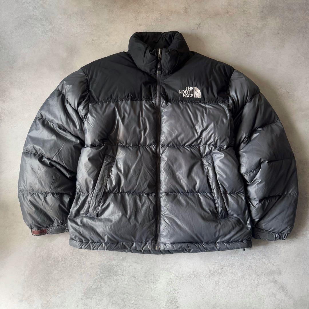 S*a様 ノースフェイス ヌプシ ダウンジャケット Lサイズ 古着 グレー