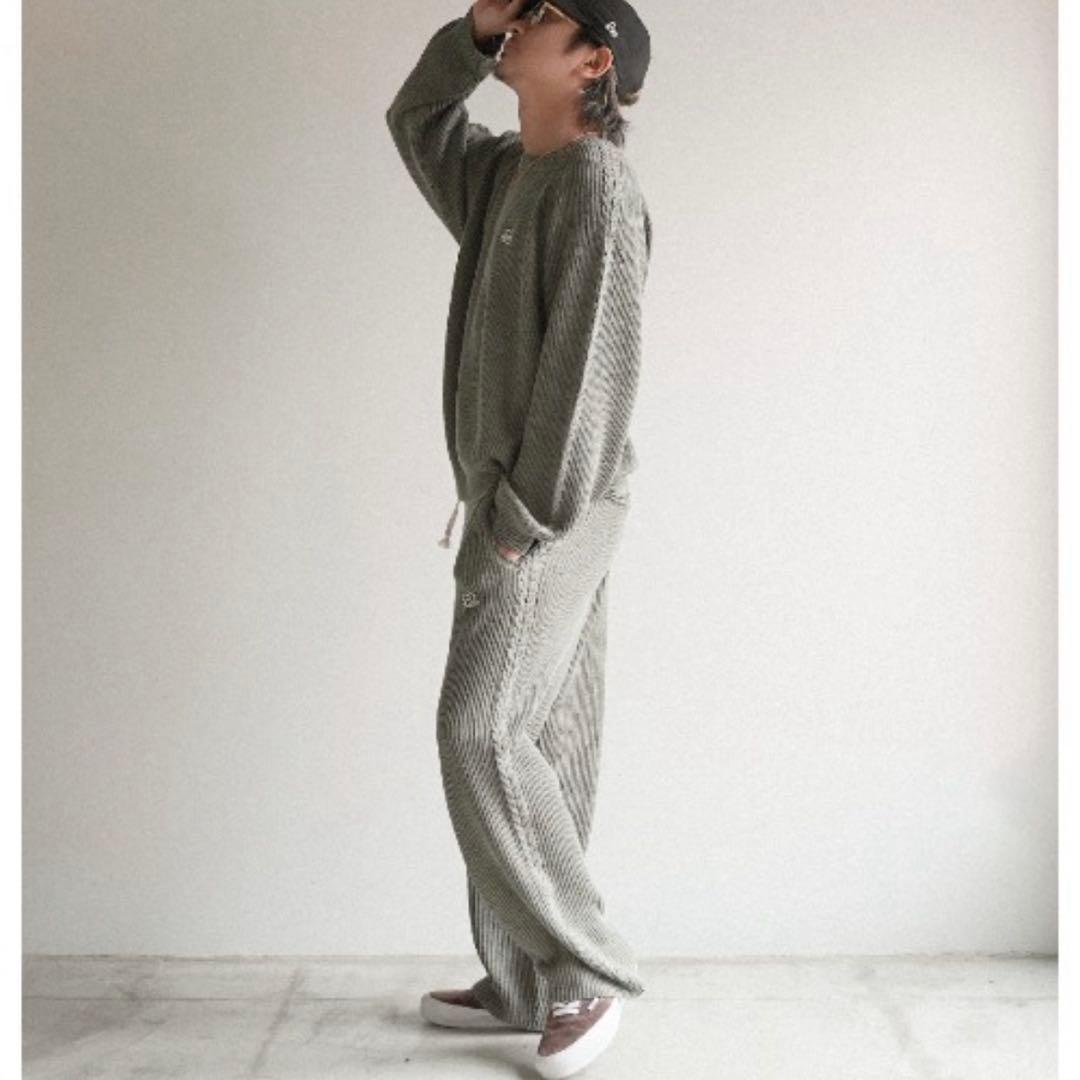 Re:room WASHED COLOR KNIT SETUP カーキ