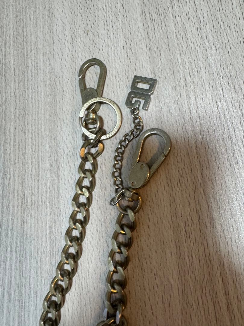 DGロゴ付きシルバーウォレットチェーン