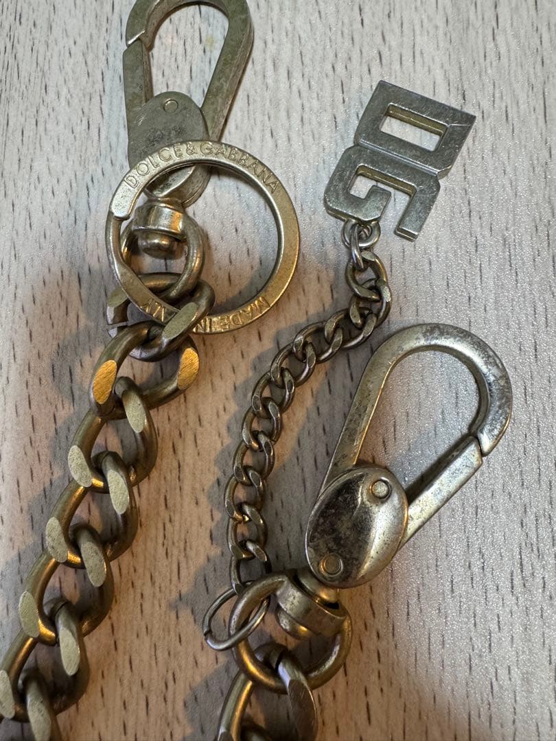 DGロゴ付きシルバーウォレットチェーン