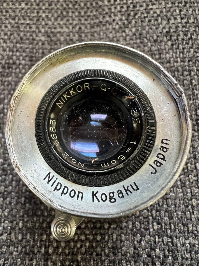 レンズ　NIKKOR-Q.C 5cm f/3.5 沈胴 Lマウント レンズ