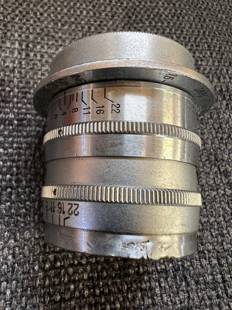 レンズ　NIKKOR-Q.C 5cm f/3.5 沈胴 Lマウント レンズ