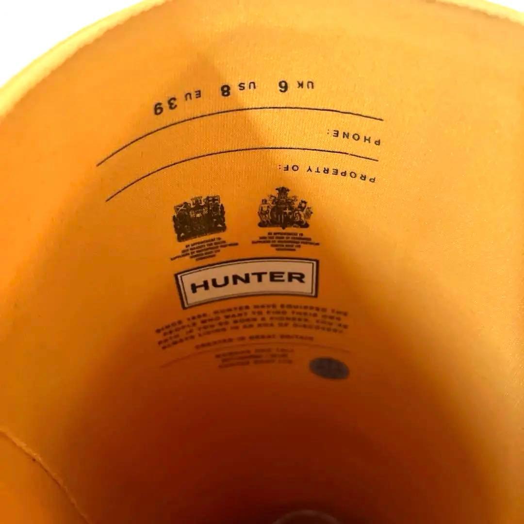 人気カラー HUNTER イエロー ロングブーツ バックル付き