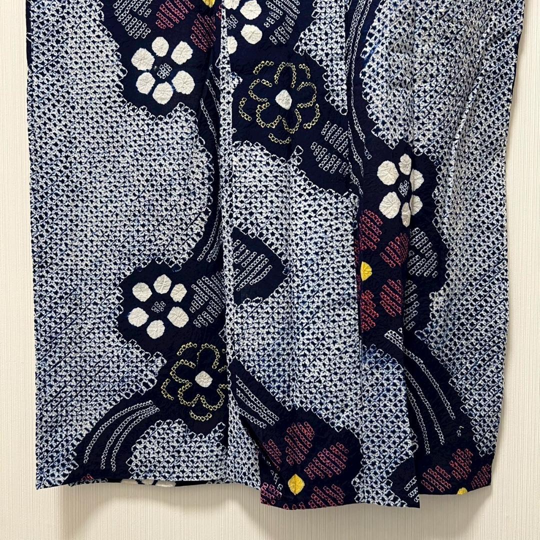 専用 KL3197 有松鳴海絞り 浴衣 身丈156.5cm 夏着物 木綿