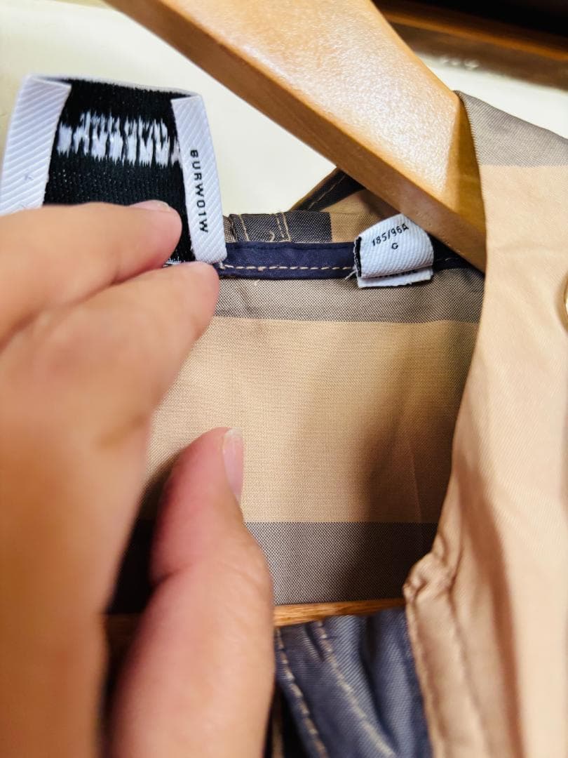 BURBERRY チェック柄 モッズコート L