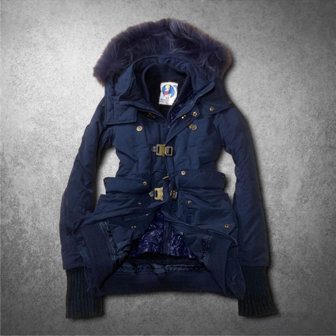 00s archive ファージャケット ギミック ネイビー Y2K グランジ