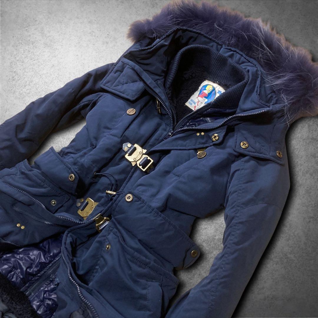 00s archive ファージャケット ギミック ネイビー Y2K グランジ