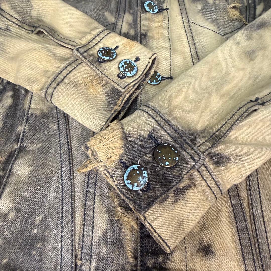 【入手困難】00s Y2K goa ダメージ デニムジャケット 韓国 古着 ゴア