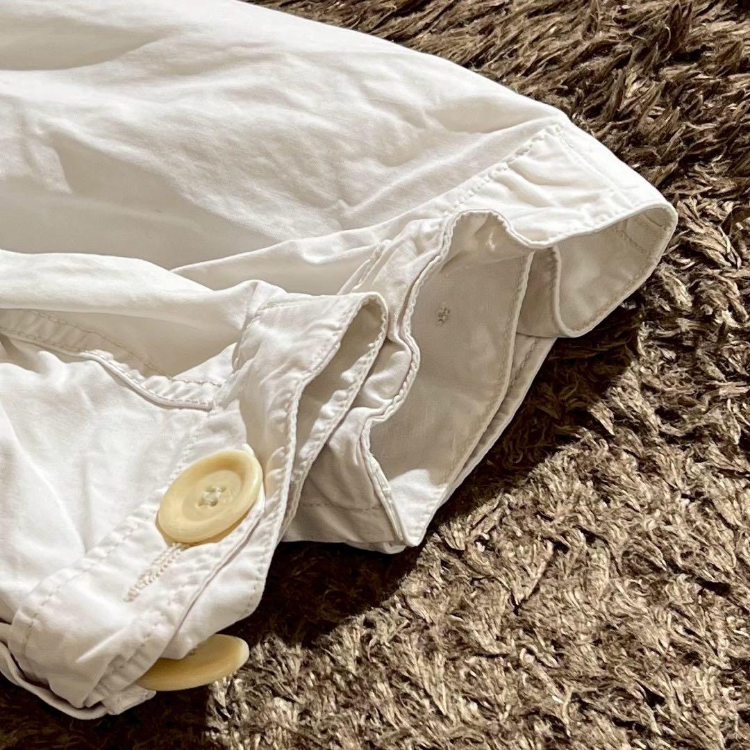 【現行】45R ウェザーの908ダンボカラーコート 4way 刺繍 ロング丈 白