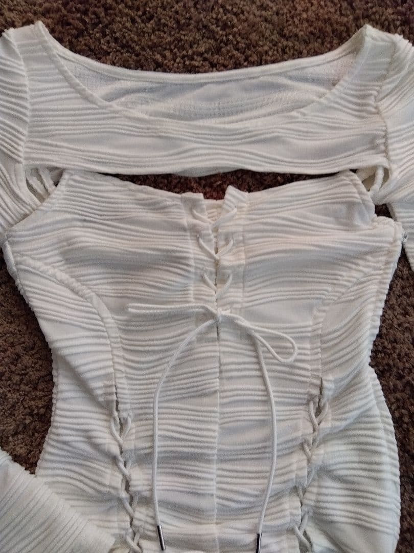 トップス melt the lady lace up layered corset