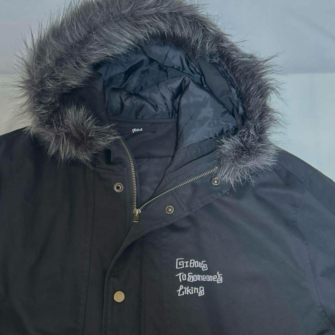 gibous ギボス　モッズコート　Ｌサイズ 黒　ブラック