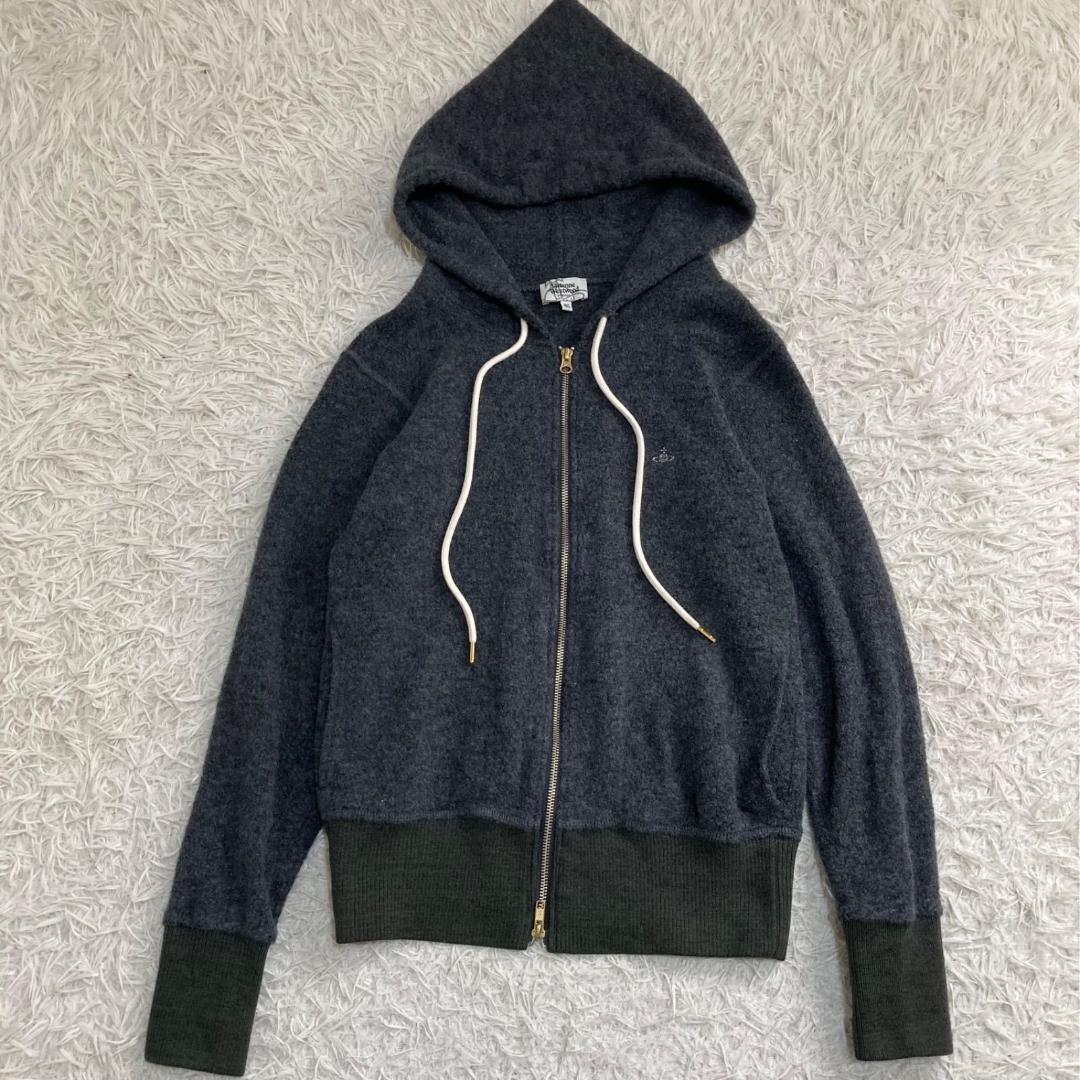 15892✨ヴィヴィアンウエストウッド 魔女フード パーカー/46/ウール