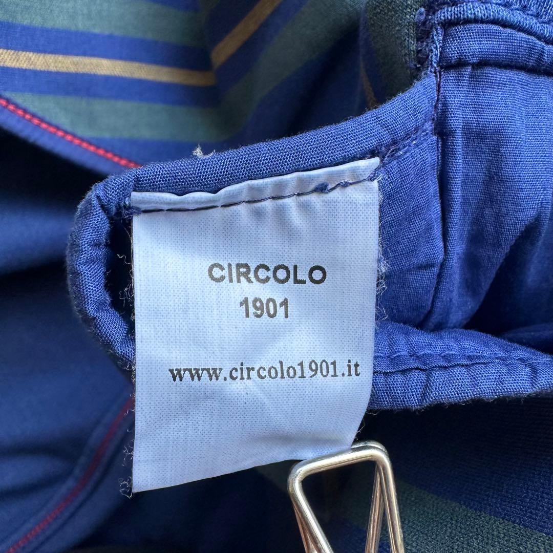 トム様用　チルコロ　CIRCOLO ジャケット　コットン　ストライプ　ブルー