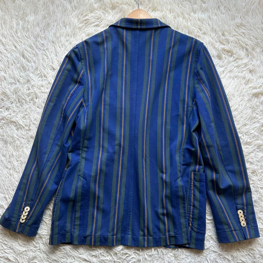 トム様用　チルコロ　CIRCOLO ジャケット　コットン　ストライプ　ブルー