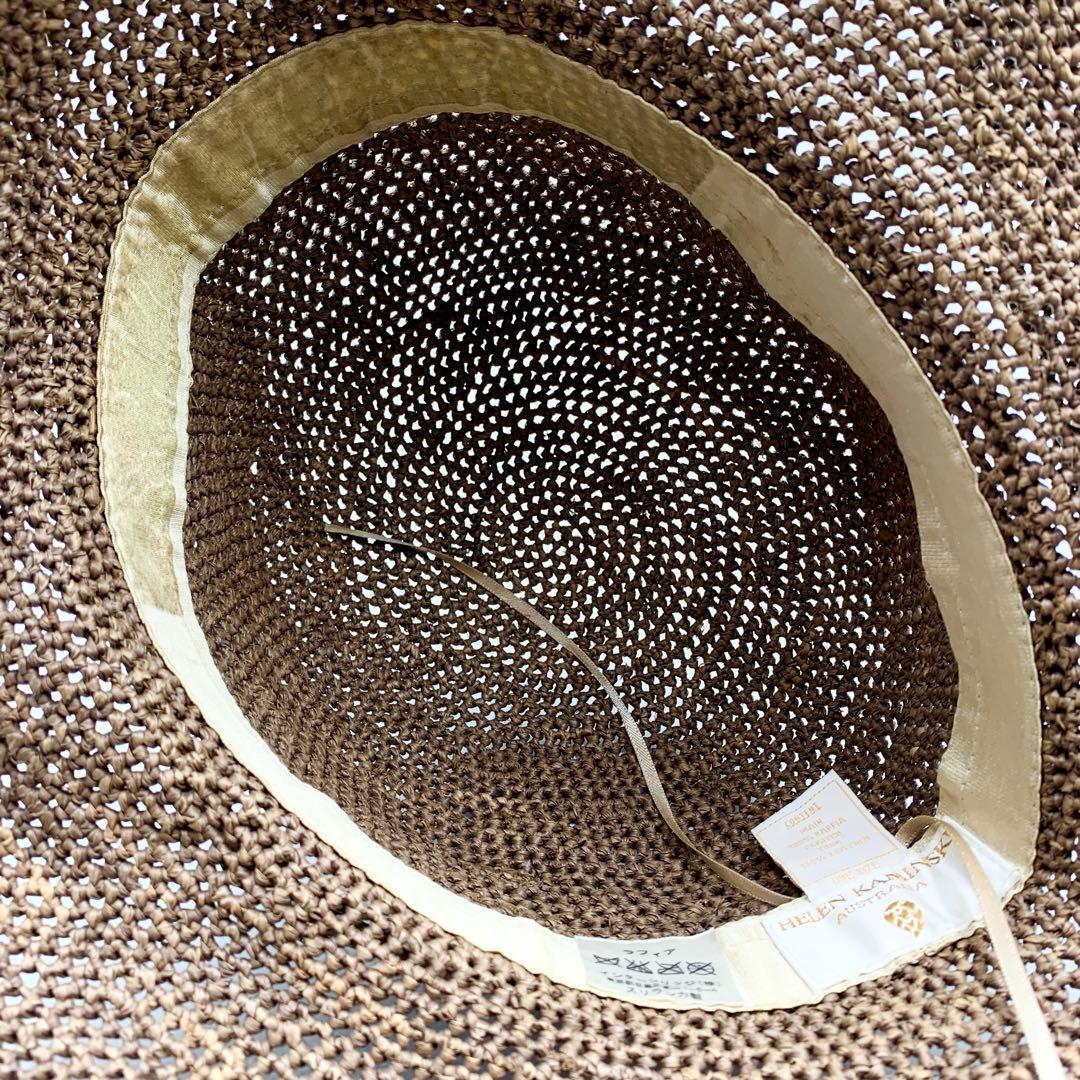 美品✨HELEN KAMINSKI 麦わら帽子 レディース ラフィア ハット.