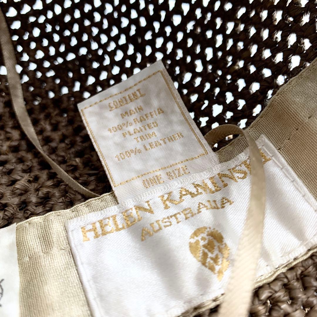 美品✨HELEN KAMINSKI 麦わら帽子 レディース ラフィア ハット.