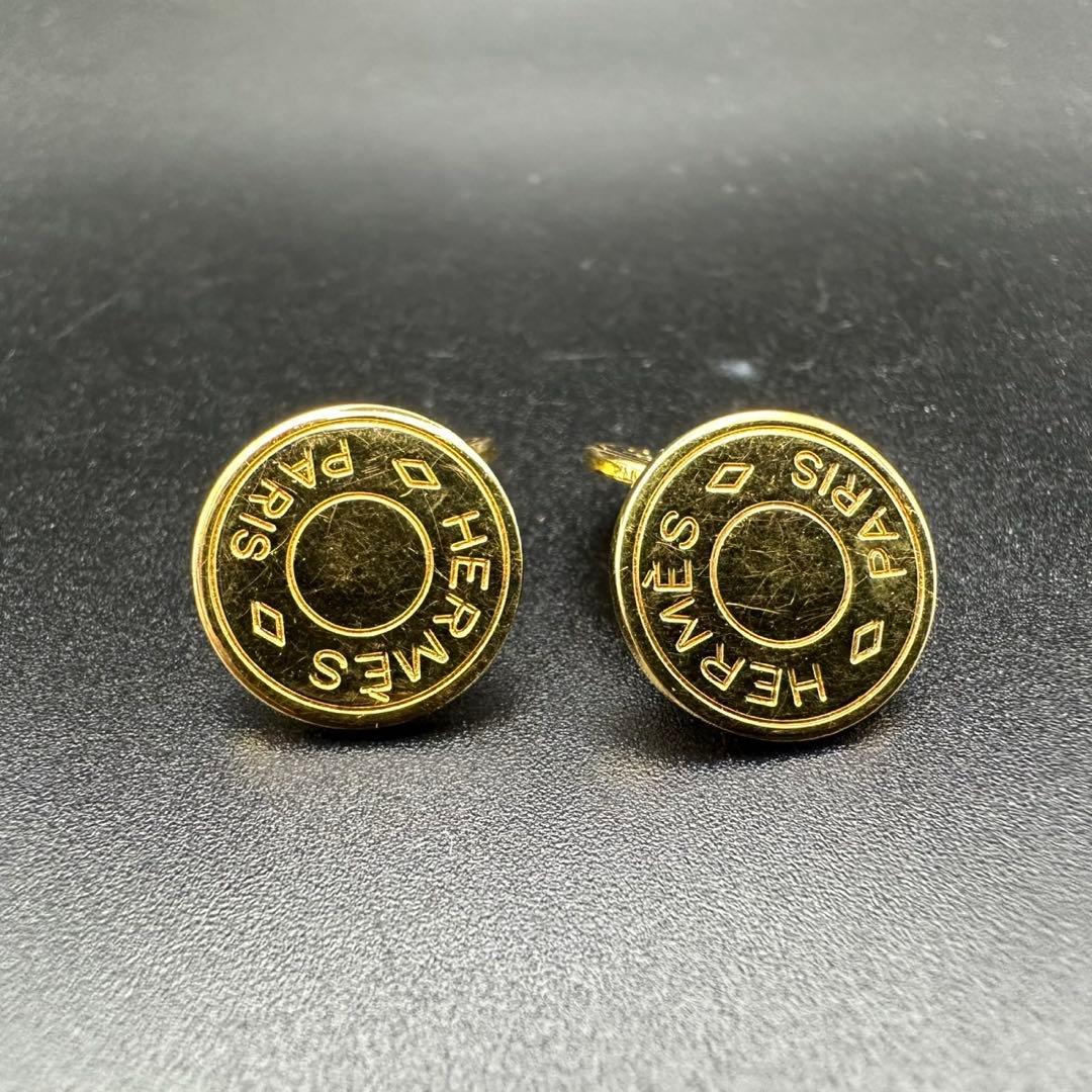 極美品✨　エルメス　カフス　セリエ　カフスボタン　ゴールド　1443