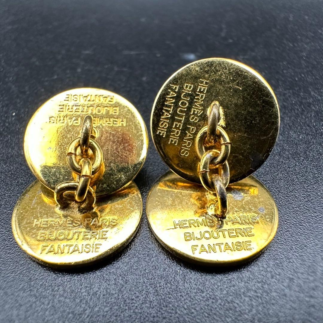 極美品✨　エルメス　カフス　セリエ　カフスボタン　ゴールド　1443