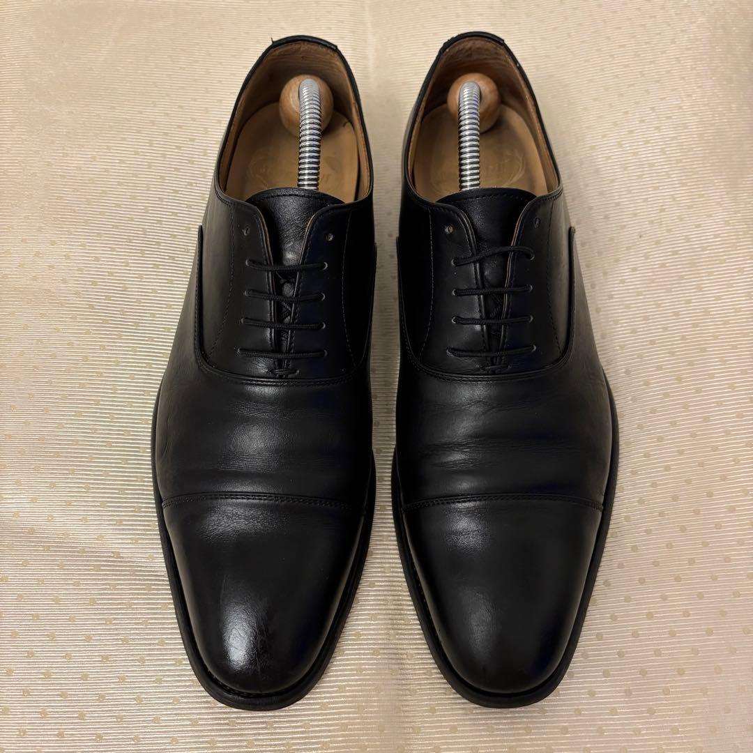 スコッチグレイン HG-9106ストレートチップ 内羽根 黒 25.5