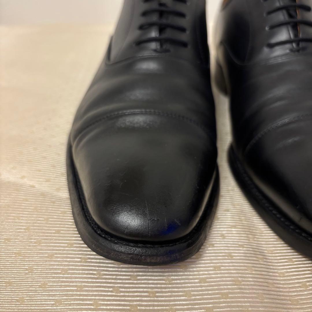 スコッチグレイン HG-9106ストレートチップ 内羽根 黒 25.5