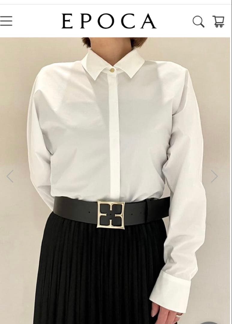 EPORCA ブラックレザーベルト ゴールドバックル