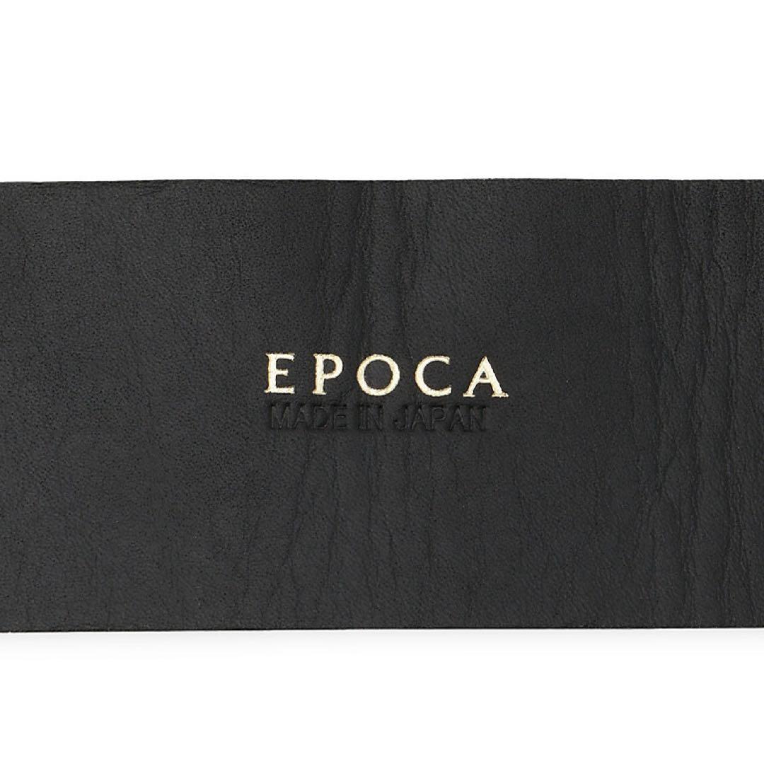 EPORCA ブラックレザーベルト ゴールドバックル
