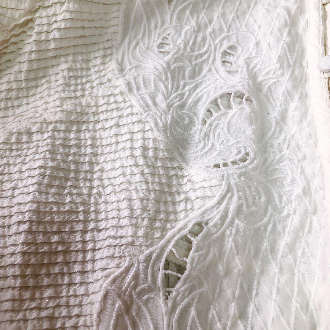 イエナラブークル ピンタック刺繍ブラウス 24SS ホワイト