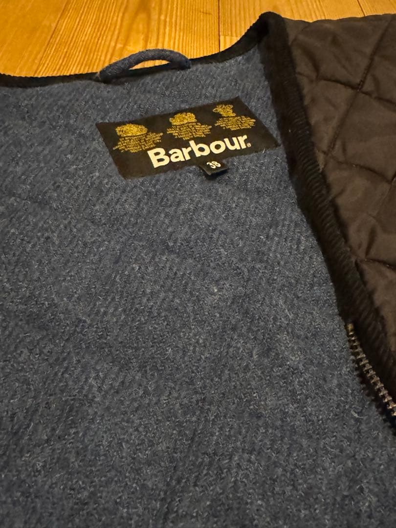 Barbourフロントジップ キルティング ライナー ベスト バブアー 英国