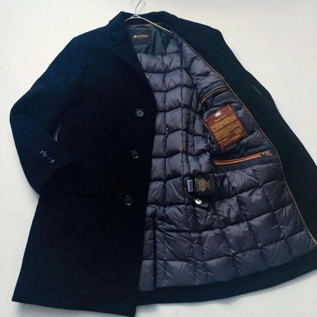 【美品】MOORER DUCALE-LE ウールカシミヤ ダウンチェスターコート