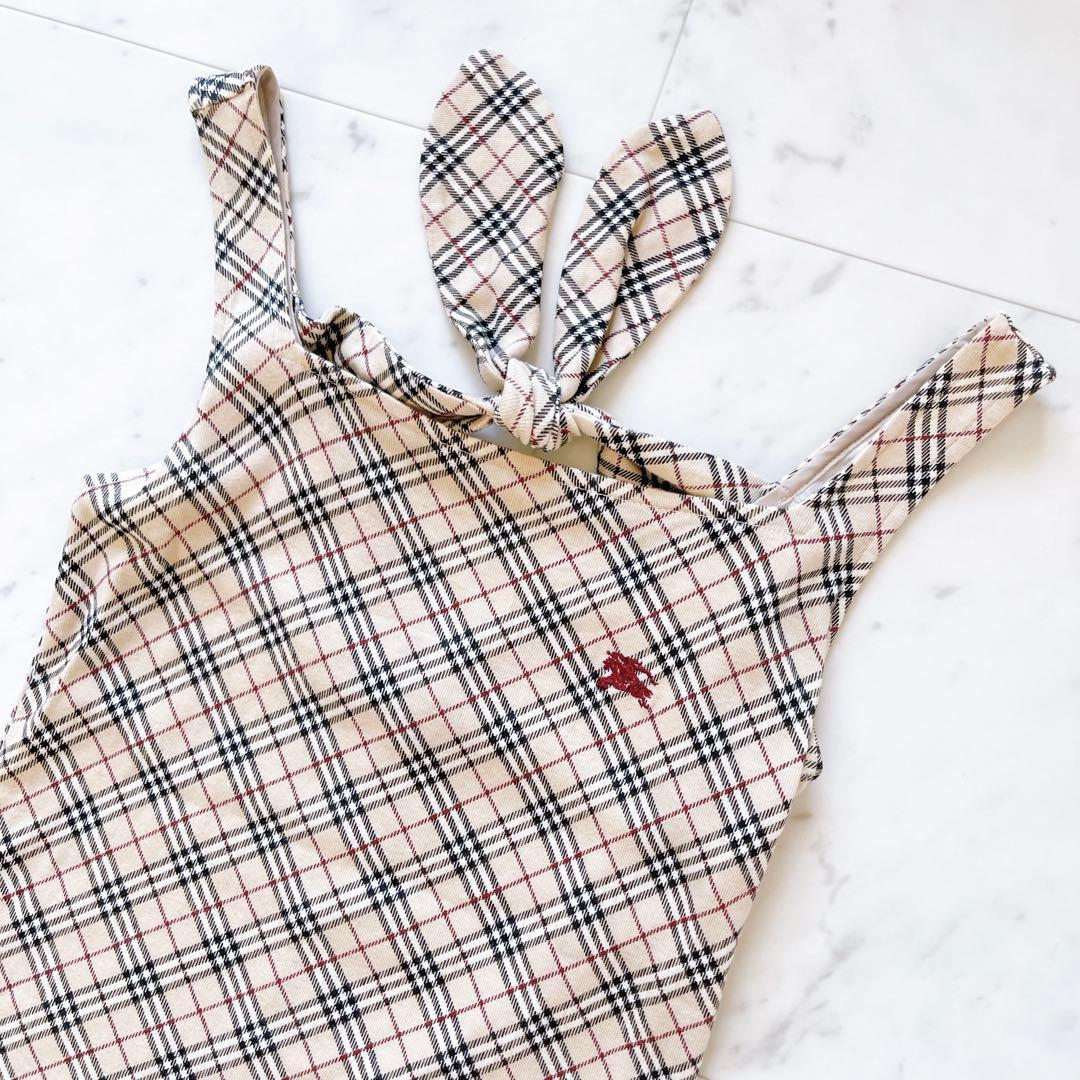 美品★BURBERRY BLUE LABEL バックリボンタンクトップ　チェック