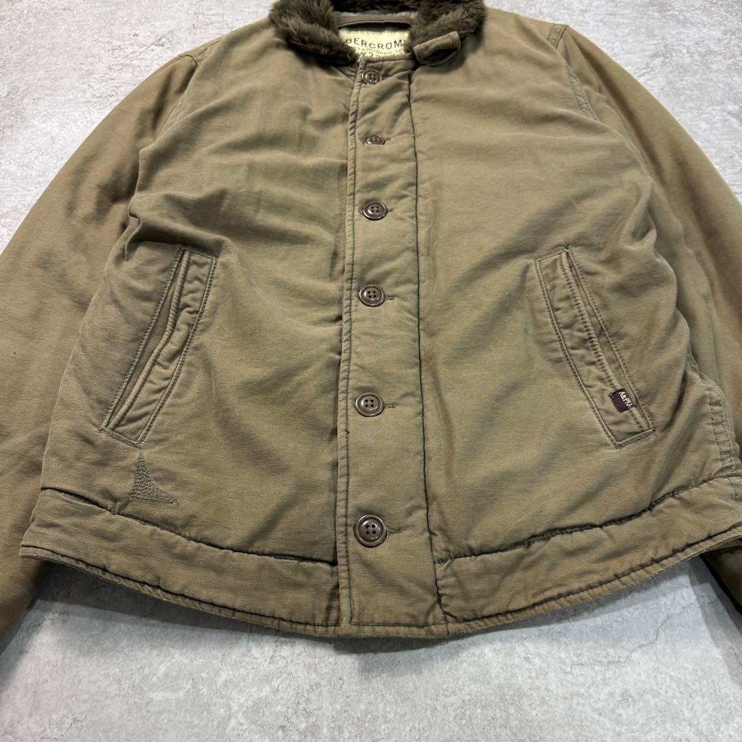 美品■アバクロ【M】ミリタリージャケット N-1デッキ アメカジ ブルゾン 人気