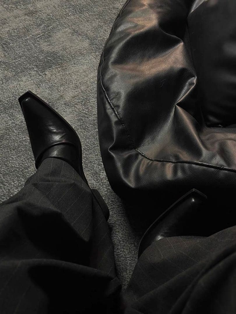 靴 Opium Phantom Leather Heel Boots vintage