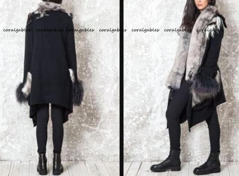 ★新品★激レア★IFSIXWASNINE アシンメトリーフォックスファー コート