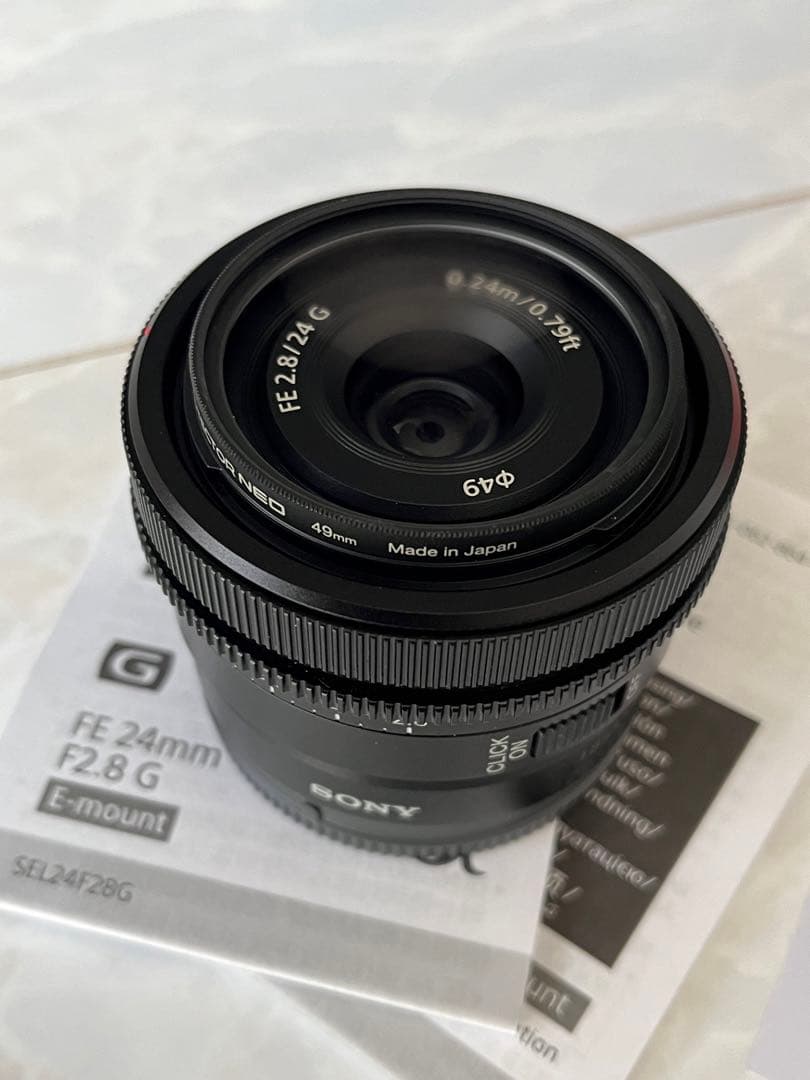 ほぼ新品SONY FE24mm F2.8G SEL24F28G 保護フィルター付