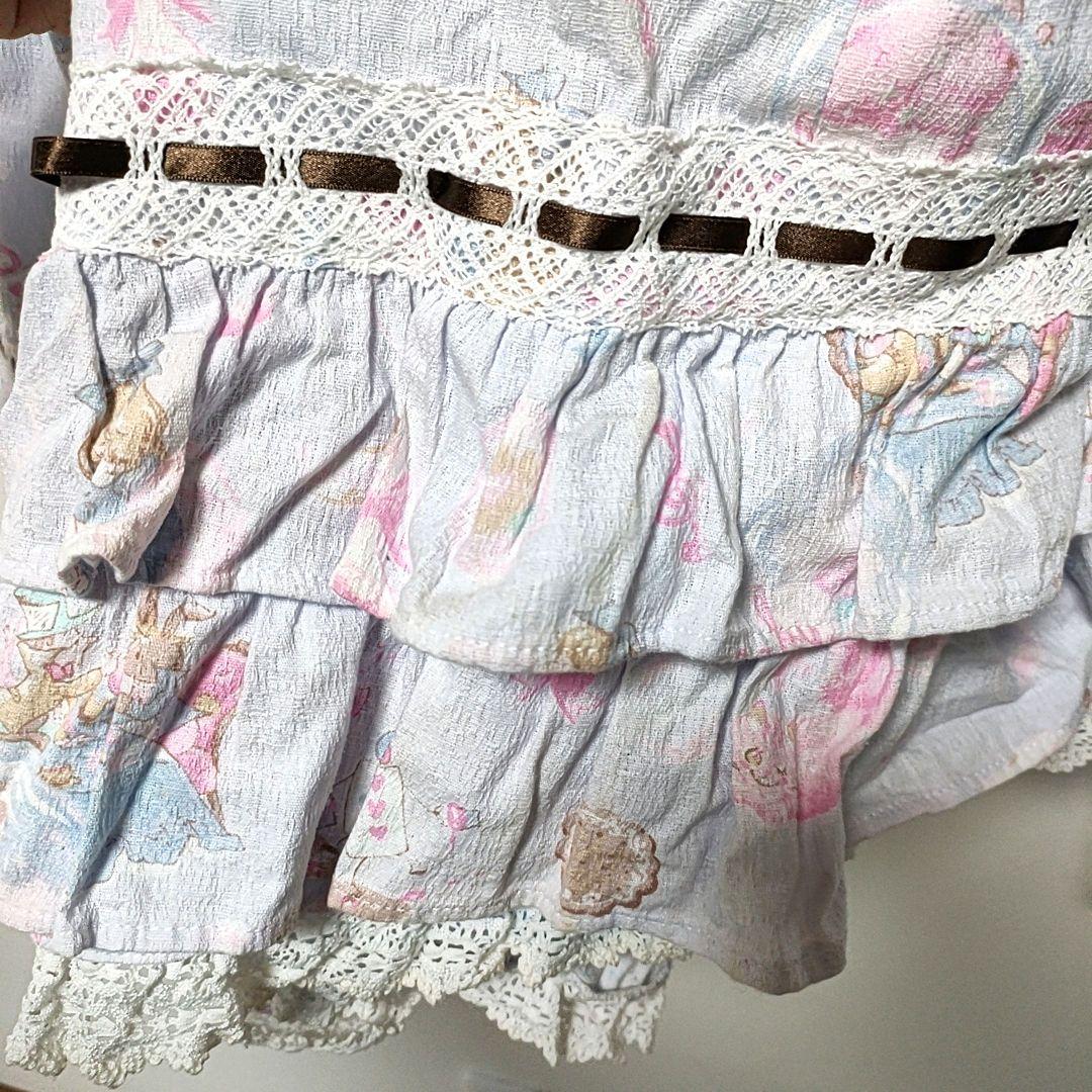 ベイビーザスターズシャインブライト アリス柄 JSK サックス 水色 ロリータ