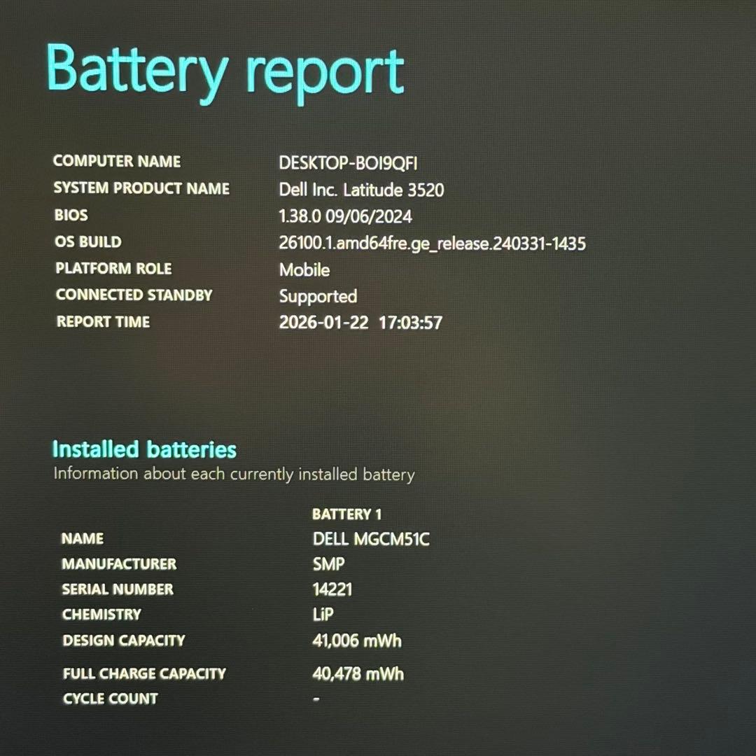 Windowsノート本体 60.Latitude3520 / i5-11/ 16GB/ 512GB